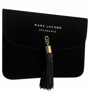 Marc Jacobs Black Suede Tassel Envelope Clutch